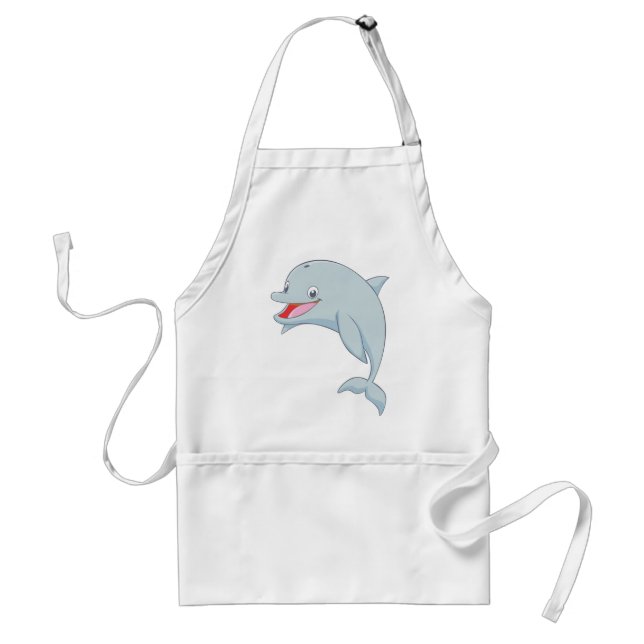 Niedlicher Playful Delphin-Cartoon Schürze (Vorne)