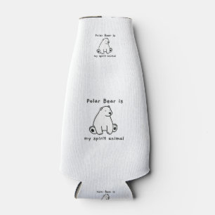 Niedlicher Polar Bär ist mein Geist Tierbär. Flaschenkühler