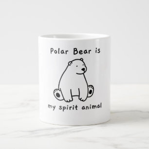 Niedlicher Polar Bär ist mein Geist Tierbär. Jumbo-Tasse