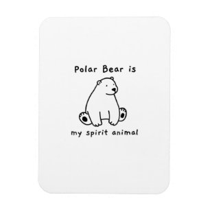Niedlicher Polar Bär ist mein Geist Tierbär. Magnet