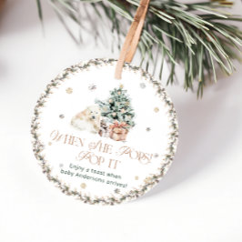 Niedlicher Polar Bear Pop, wenn sie Pop Babydusche Geschenkanhänger