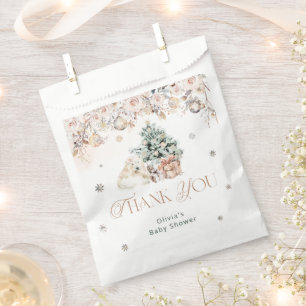 Niedlicher Polar Bear Winter Baby Dusche Beutel Geschenktütchen
