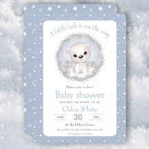Niedlicher Polar Bear Winter Boy Kinderdusche Einl