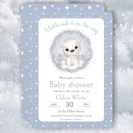 Niedlicher Polar Bear Winter Boy Kinderdusche Einl Einladung