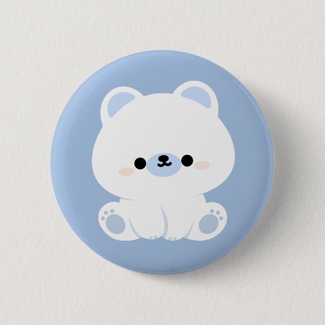 Niedlicher Polar Button (Vorderseite)