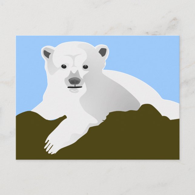 Niedlicher Polar Postkarte (Vorderseite)