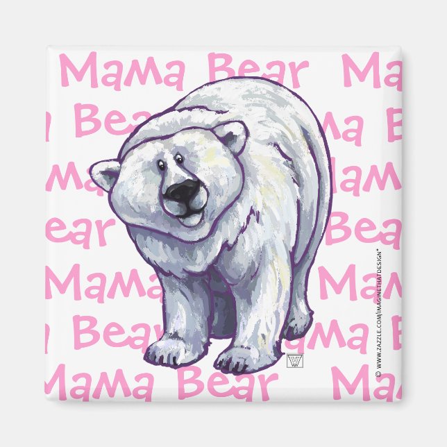 Niedlicher Polarbär für Mama Magnet (Vorne)