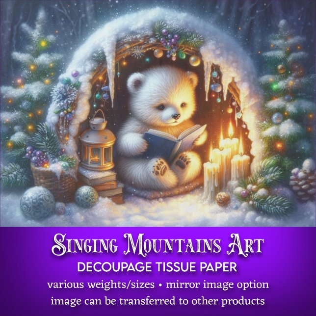 Niedlicher Polarbärleser von Candlelight Seidenpapier (Von Creator hochgeladen)