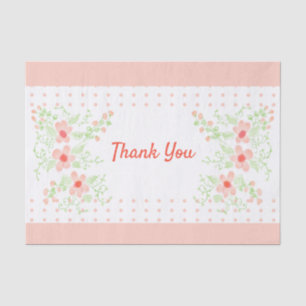 Niedlicher Polka-Dock und Blumendesign Seidenpapier