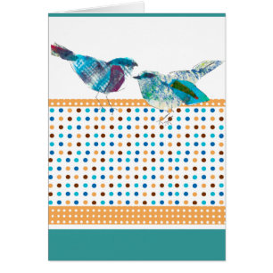 Niedlicher Polka-Punkt-blauer Vogel-moderner