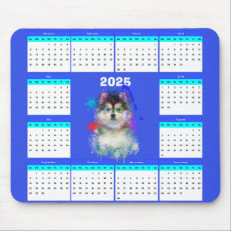 Niedlicher Pomsky-Dog-Kalender individuell anpasse Mousepad