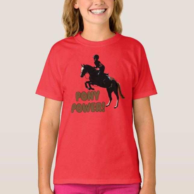 Niedlicher Pony-Power T-Shirt (Vorderseite)