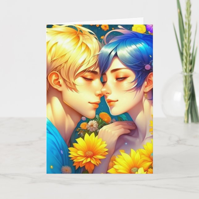 Niedlicher Pop Art Anime Verein Valentinstag Karte (Vorderseite)