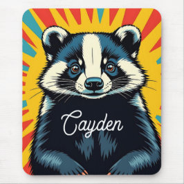 Niedlicher Pop Art Badger Personalisiert Mousepad