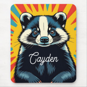 Niedlicher Pop Art Badger Personalisiert Mousepad