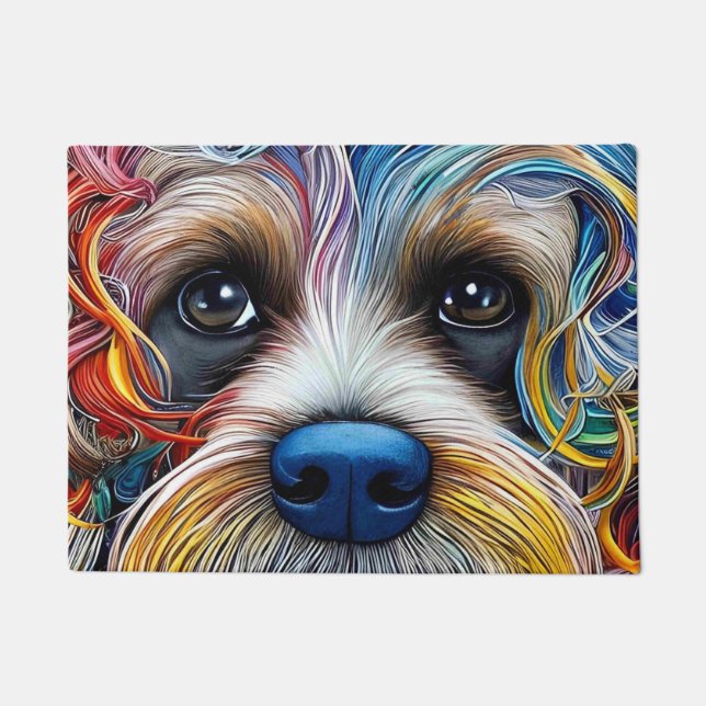 Niedlicher Pop Art Terrier Fußmatte (Vorderseite)