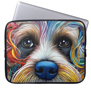 Niedlicher Pop Art Terrier Laptopschutzhülle
