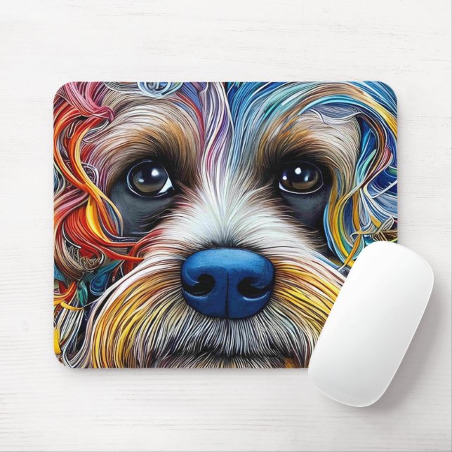 Niedlicher Pop Art Terrier Mousepad (Mit Mouse)