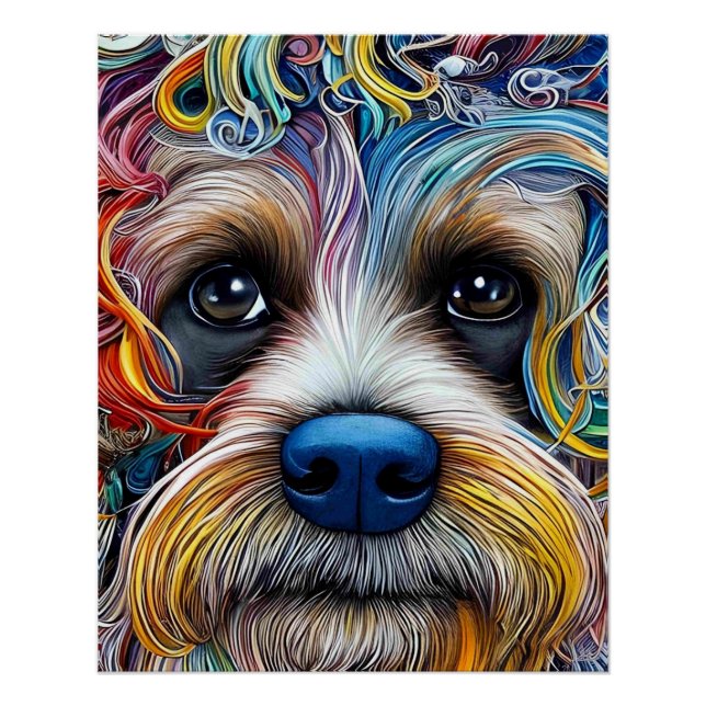 Niedlicher Pop Art Terrier Poster (Vorderseite)