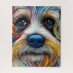 Niedlicher Pop Art Terrier Puzzle