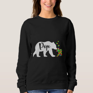Niedlicher Pop Bärenautismus Unterstützung Auti Sweatshirt