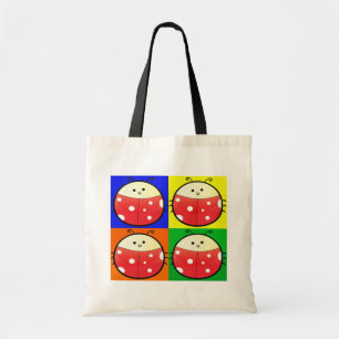 Niedlicher Popart Marienkäfer Tragetasche