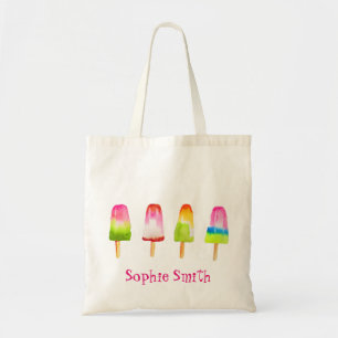 Niedlicher Popsikerklotz Sommerwasserfarbe Tragetasche