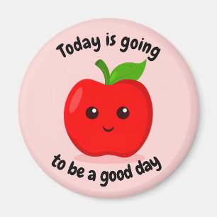 Niedlicher positiver Motivierend Kawaii Apple Magnet
