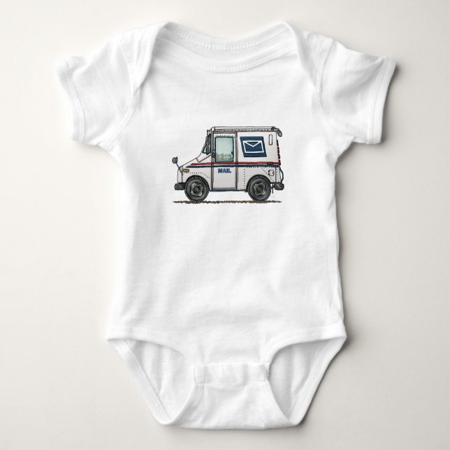 Niedlicher Post-LKW Baby Strampler (Vorderseite)