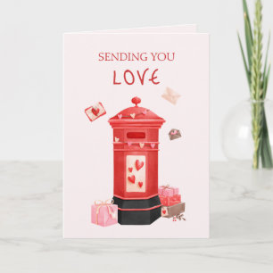 Niedlicher Postkasten Glückwunsch Valentinstag Gru Karte
