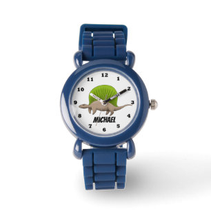 Niedlicher prähistorischer Dinosaurier addieren Armbanduhr