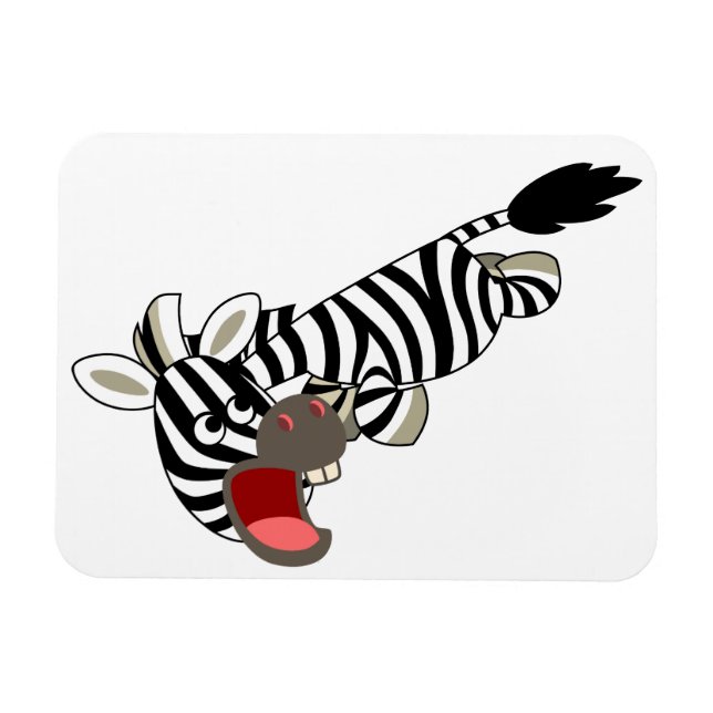 Niedlicher Prankenhaus-Cartoon Zebra Flexible Magn Magnet (Horizontal)