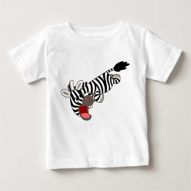 Niedlicher Prankon Cartoon Zebra Baby T - Shirt (Vorderseite)