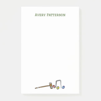 Niedlicher Preppy Croquet Hand-Illustriert Boho Ch Post-it Klebezettel