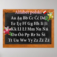 Niedlicher Professor Owl Polish Alphabet Alfabet p