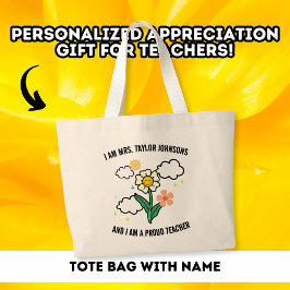 Niedlicher Profi-Lehrer kundenspezifisch große Blu Jumbo Stoffbeutel