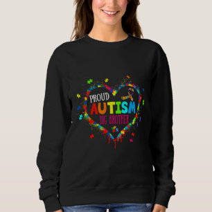 Niedlicher Proud Autismus Big Brother Heart Puzzle Sweatshirt
