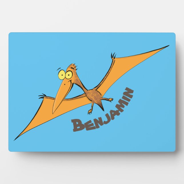 Niedlicher Pterodactylus-Cartoon Fotoplatte (Vorderseite)