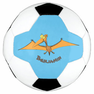 Niedlicher Pterodactylus-Cartoon Fußball