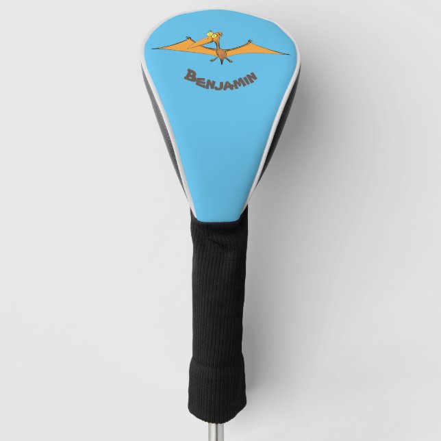 Niedlicher Pterodactylus-Cartoon Golf Headcover (Vorderseite)