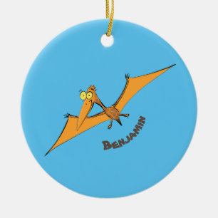 Niedlicher Pterodactylus-Cartoon Keramik Ornament