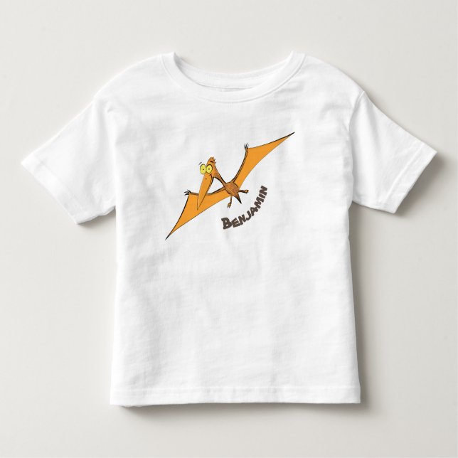 Niedlicher Pterodactylus-Cartoon Kleinkind T-shirt (Vorderseite)