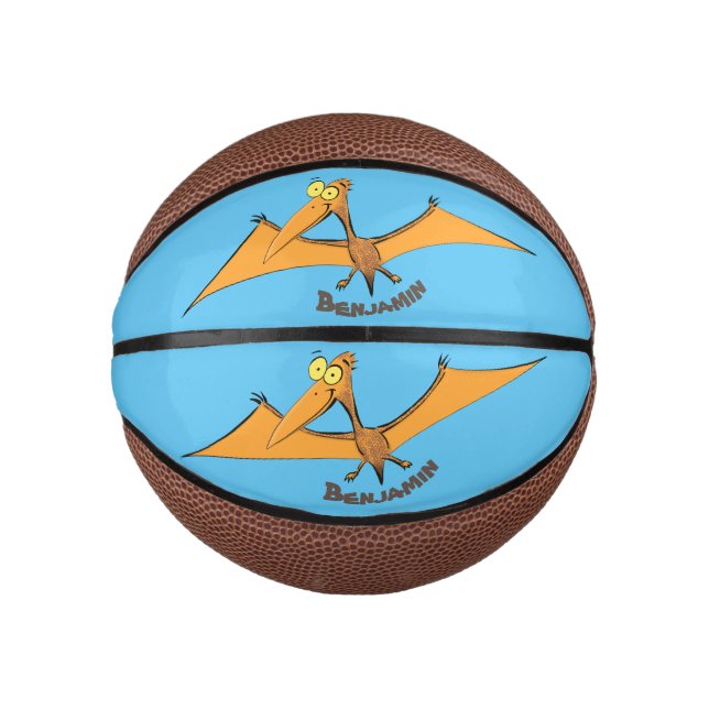 Niedlicher Pterodactylus-Cartoon Mini Basketball (Vorderseite)