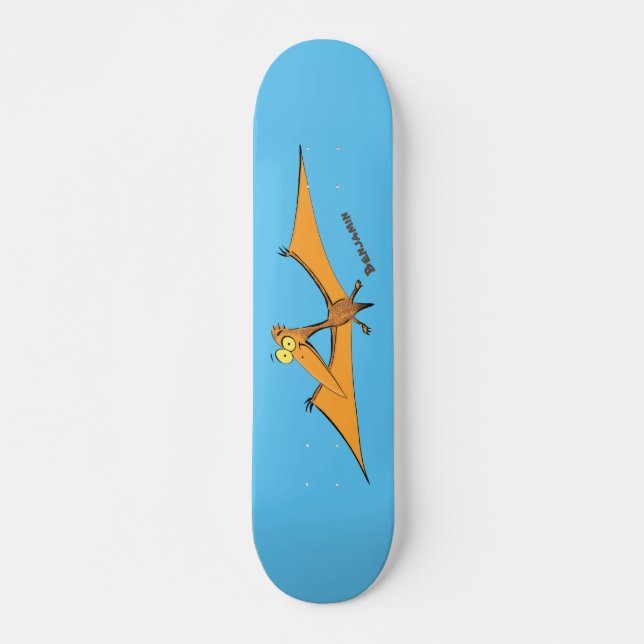 Niedlicher Pterodactylus-Cartoon Skateboard (Vorne)