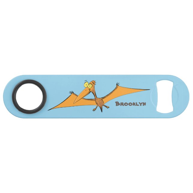 Niedlicher Pterodactylus-Cartoon Speed Flaschenöffner (Vorderseite (Horizontal))