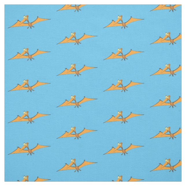 Niedlicher Pterodactylus-Cartoon Stoff (Muster)