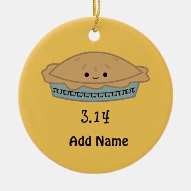 Niedlicher PU-Tag 3,14 Keramik Ornament (Vorne)