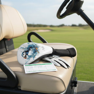 Niedlicher Puffsack in blau, individuell anpassbar Golf Headcover