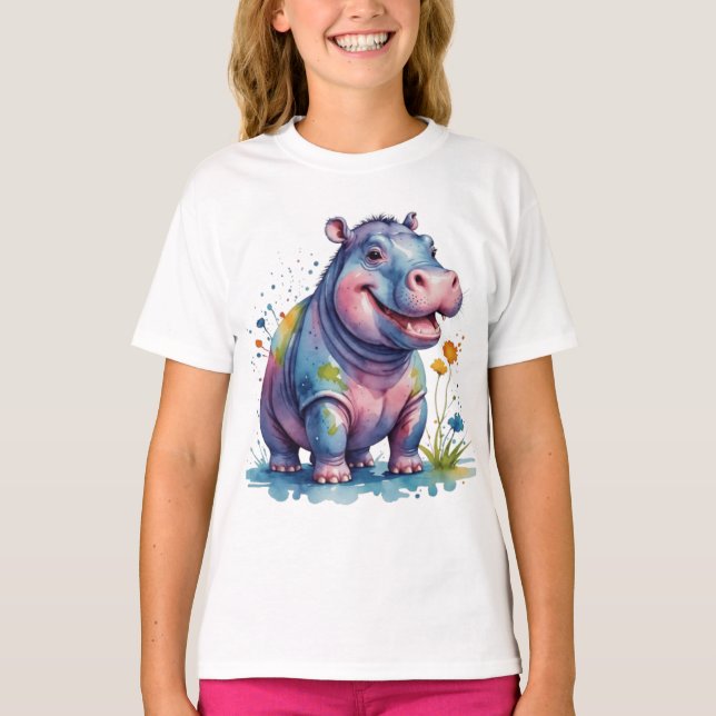 Niedlicher Puffvogel T-Shirt (Vorderseite)