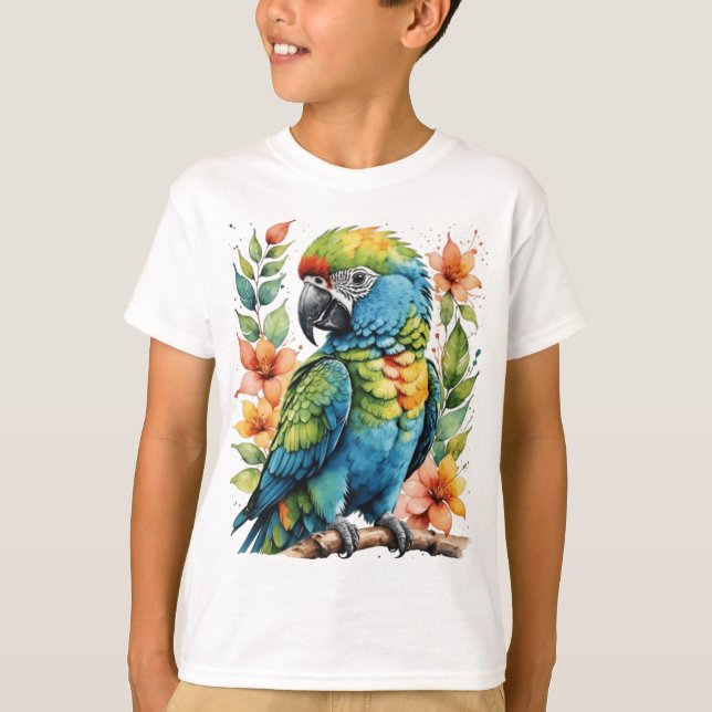 Niedlicher Puffvogel T-Shirt (Vorderseite)
